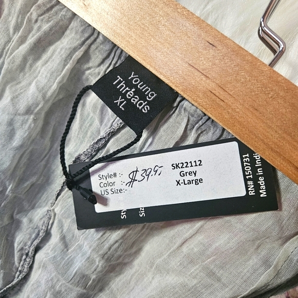 Young Threads Boho Patchwork Chiffon Layered Mini Skirt - Picture 5 of 6